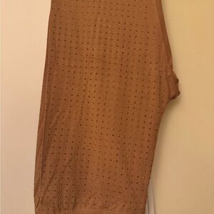 Vocal Tan Bubble Midi Leggings for Casual Wear